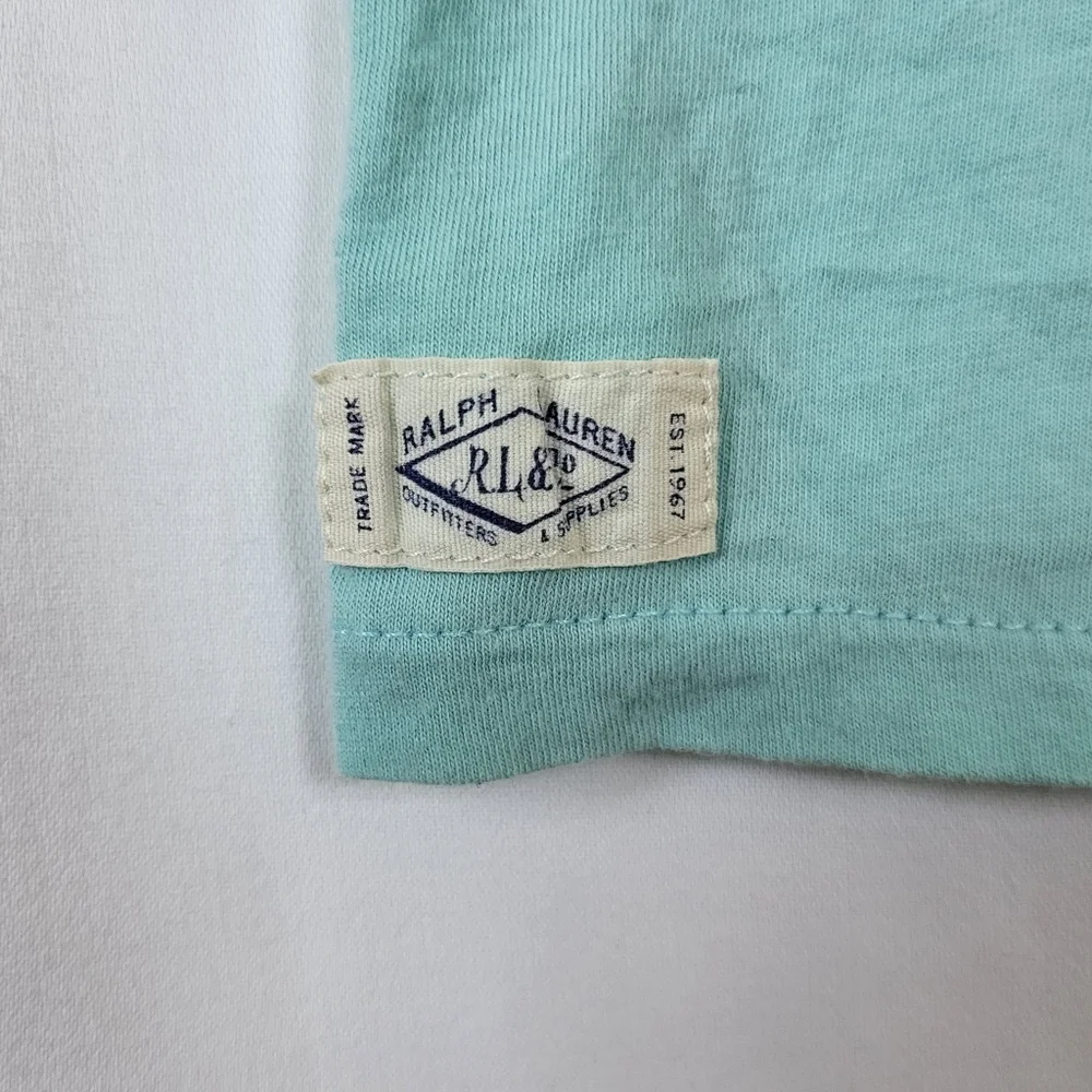 Ralph Lauren Girls Mint Green Ruffled Neck Puff Sleeve Peasant Blouse 4T Vintage